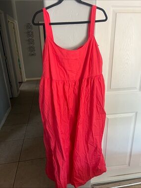 Ava & Viv Bright Coral Pink Sleeveless Sundress